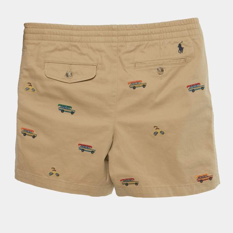Pre Owned Polo Ralph Lauren Boys Brown Embroidered Shorts 14Yrs