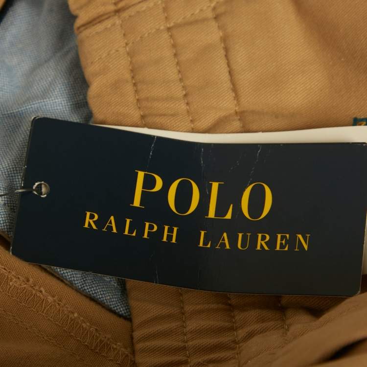 Pre Owned Polo Ralph Lauren Boys Brown Embroidered Shorts 14Yrs