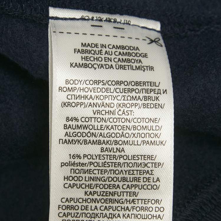 Pre Owned سترة بولو رالف لورين قطنية بغطاء رأس زرقاء داكنة مقاس كبير 14-16 سنة