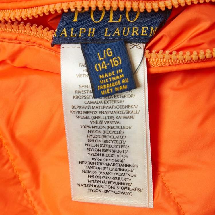 Pre Owned Polo Ralph Lauren Boys Colorblocked Reversible Puffer Jackets L/14-16Yrs