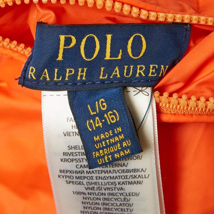 Pre Owned Polo Ralph Lauren Boys Colorblocked Reversible Puffer Jackets L/14-16Yrs