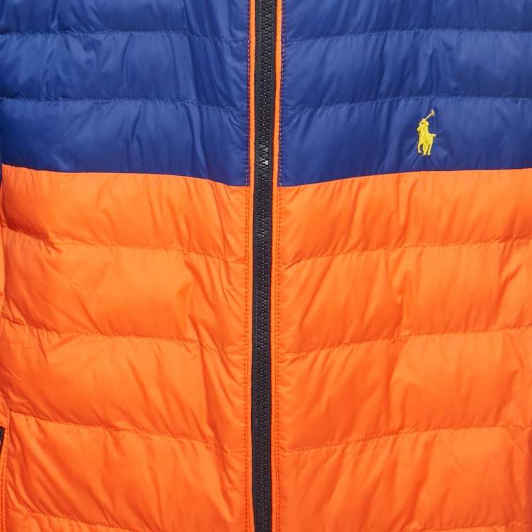 Pre Owned Polo Ralph Lauren Boys Colorblocked Reversible Puffer Jackets L/14-16Yrs