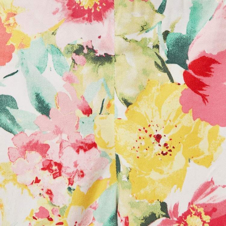 Pre Owned Polo Ralph Lauren Kids Multicolor Floral Print Cotton Trousers 5 Yrs