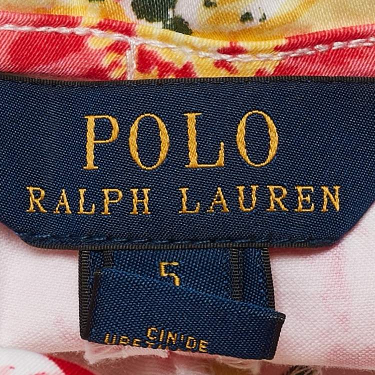 Pre Owned Polo Ralph Lauren Multicolor Floral Print Cotton Trousers 5 Yrs