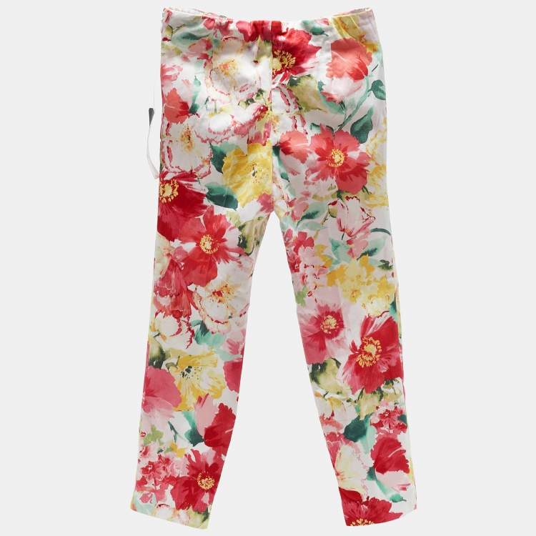 Pre Owned Polo Ralph Lauren Kids Multicolor Floral Print Cotton Chino Pants 6 Years