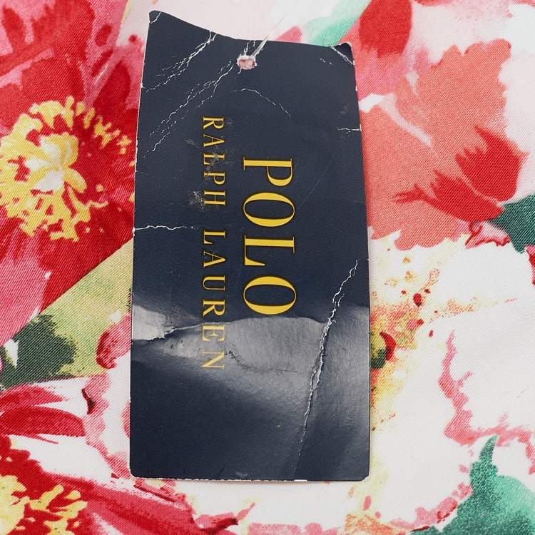 Pre Owned Polo Ralph Lauren Kids Multicolor Floral Print Cotton Chino Pants 6 Years