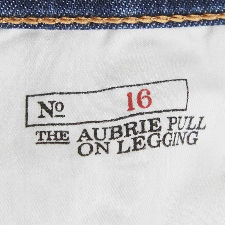 Pre Owned Polo Ralph Lauren Kids Blue Denim Aubrie Pull On Jeans 16Yrs/Waist 26"