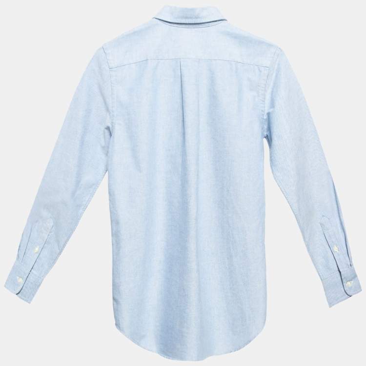 Pre Owned Polo Ralph Lauren Blue Cotton Button Front Shirt 8Yrs