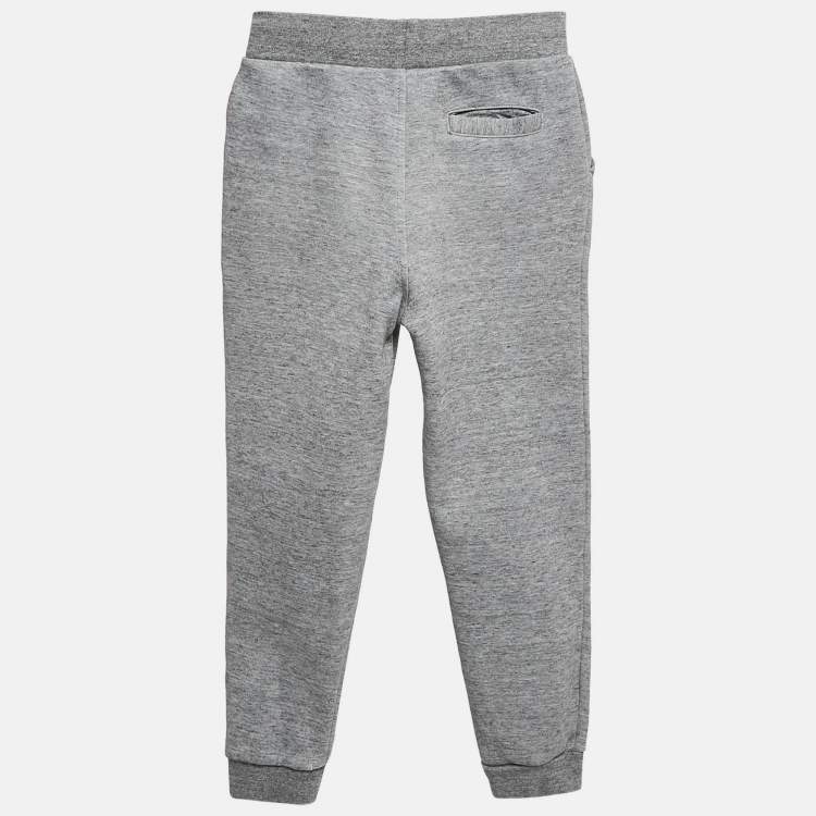 Pre Owned Polo Ralph Lauren Kids Grey Melange Knit Jogger Pants Size 7 Yrs 