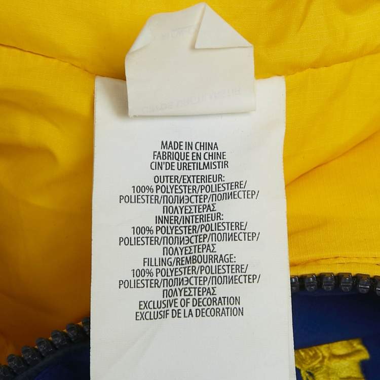 Pre Owned Polo Ralph Lauren Kids Blue/Yellow Synthetic Reversible Puffer Vest 6 Yrs 
