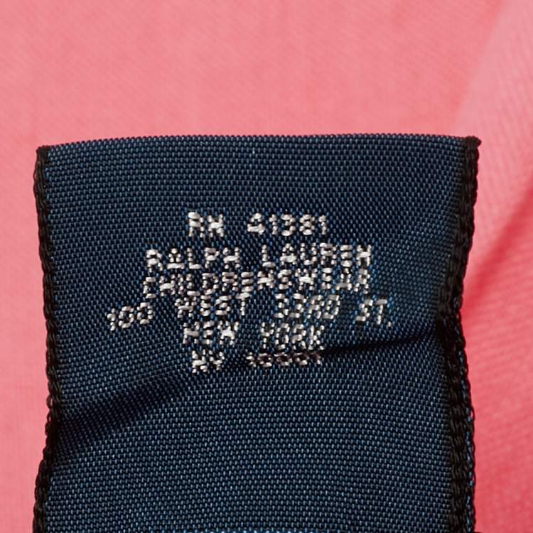 Pre Owned Ralph Lauren Kids Pink Linen Full Sleeve Shirt 18M