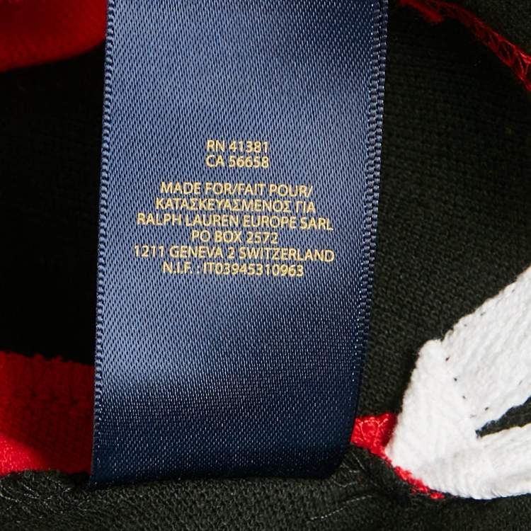 Pre Owned Polo Ralph Lauren Kids Black Embroidered Pony Cotton Polo T-Shirt L (14-16) Yrs   