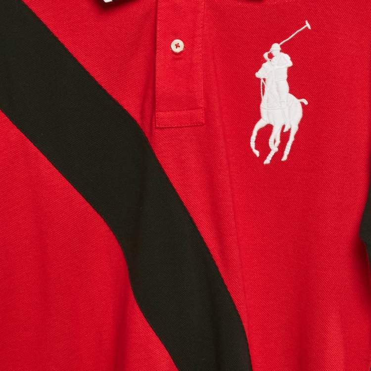 Pre Owned Polo Ralph Lauren Kids Black Embroidered Pony Cotton Polo T-Shirt L (14-16) Yrs   