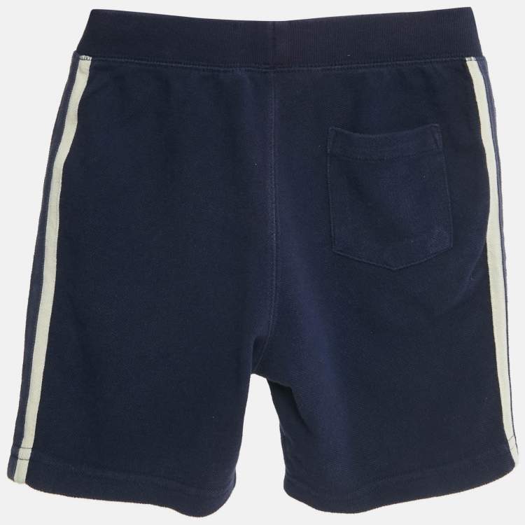 Pre Owned Polo Ralph Lauren Kids Navy Blue Logo Embroidered Cotton Shorts 6 yrs 