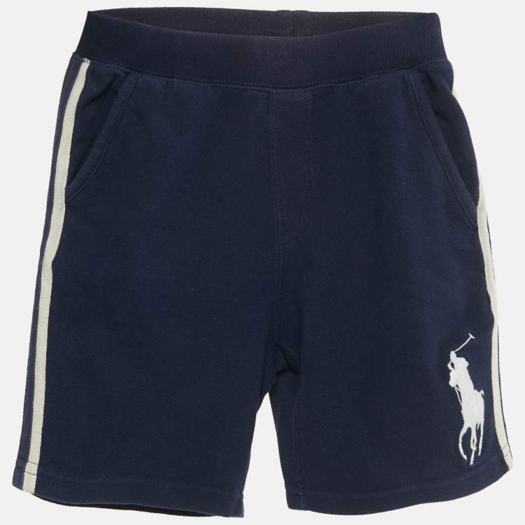 Pre Owned Polo Ralph Lauren Kids Navy Blue Logo Embroidered Cotton Shorts 6 yrs 