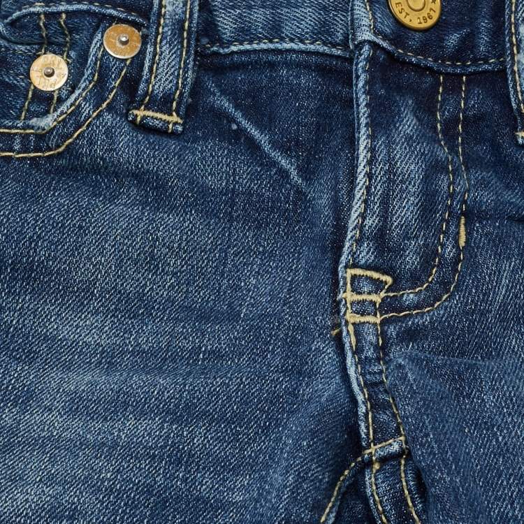 Pre Owned Polo Ralph Lauren Kids Navy Blue Faded Denim Jeans 2 Yrs