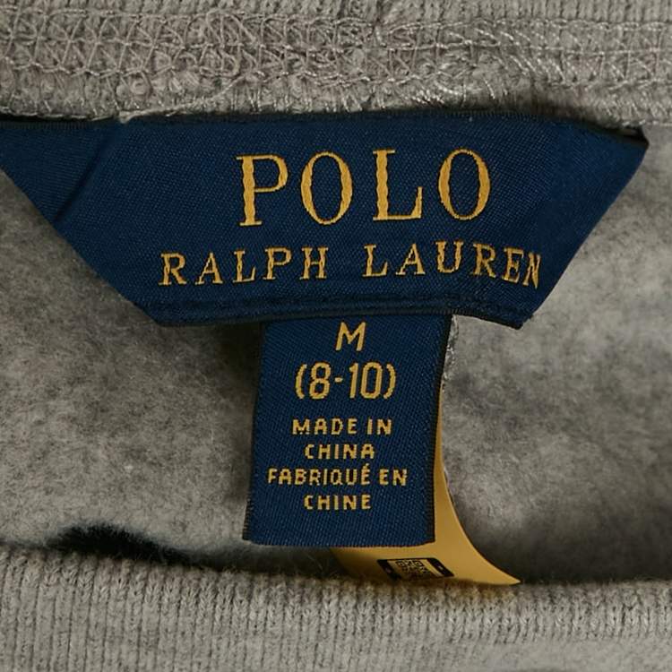 Pre Owned Polo Ralph Lauren Kids Grey Cotton Joggers M/8-10Yrs