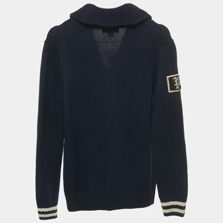 Pre Owned Polo Ralph Lauren Kids Navy Blue Knit Pirate Patch Sweater 14-16 Yrs 