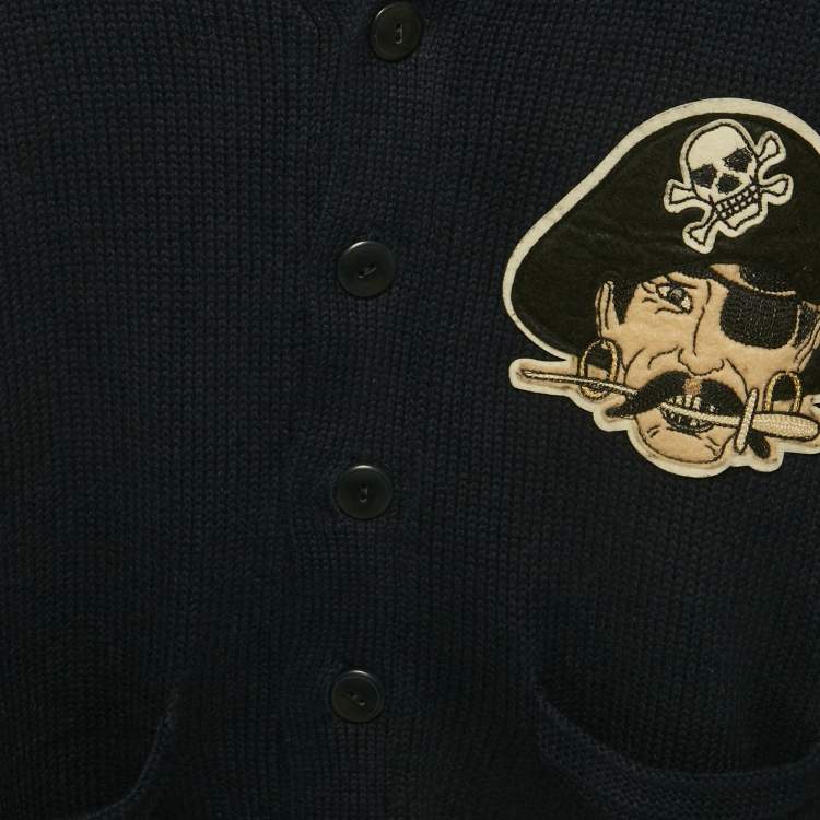 Pre Owned Polo Ralph Lauren Kids Navy Blue Knit Pirate Patch Sweater 14-16 Yrs 