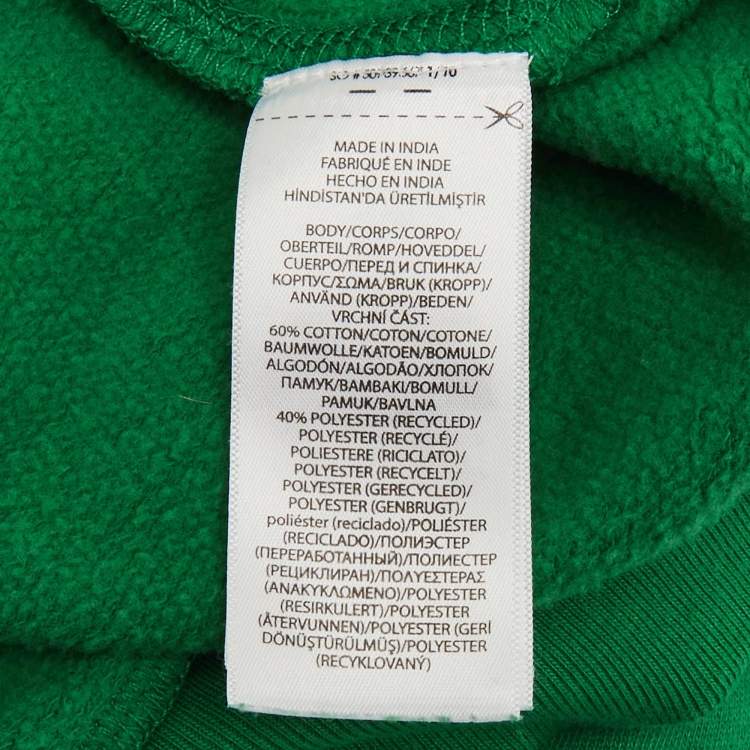 Pre Owned Polo Ralph Lauren Kids Green Logo Embroidered Cotton Blend Hoodie 8-10 Yrs 