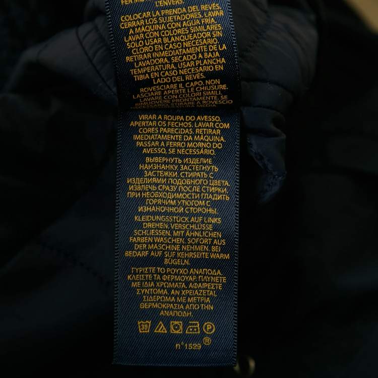 Pre Owned Polo Ralph Lauren Navy Blue Cotton Blend Detachable Interior Vest Zip-Up Hoodie Jacket 7 Yrs