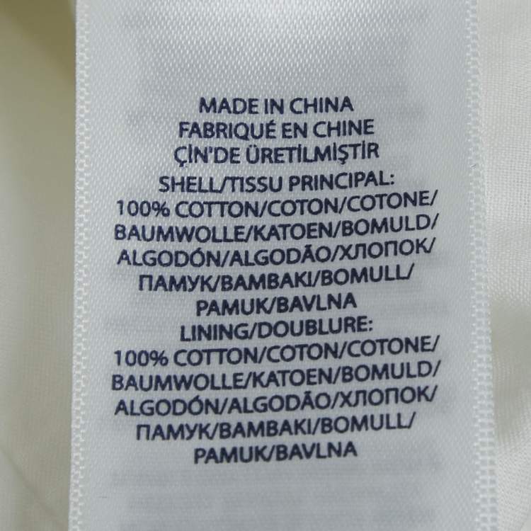 Pre Owned Polo Ralph Lauren Kids White Cotton Button Back Sleeveless Dress 8 Yrs