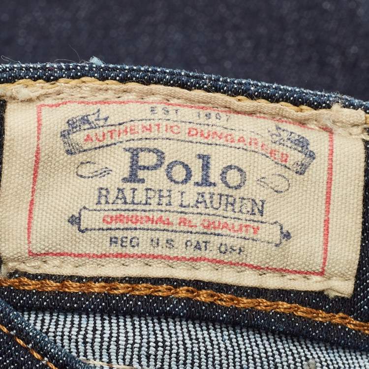 Pre Owned Polo Ralph Lauren Kids Navy Blue Denim Aubrie Legging Jeans 6 Yrs