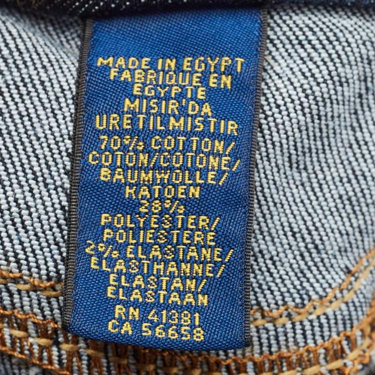 Pre Owned Polo Ralph Lauren Kids Navy Blue Denim Aubrie Legging Jeans 6 Yrs