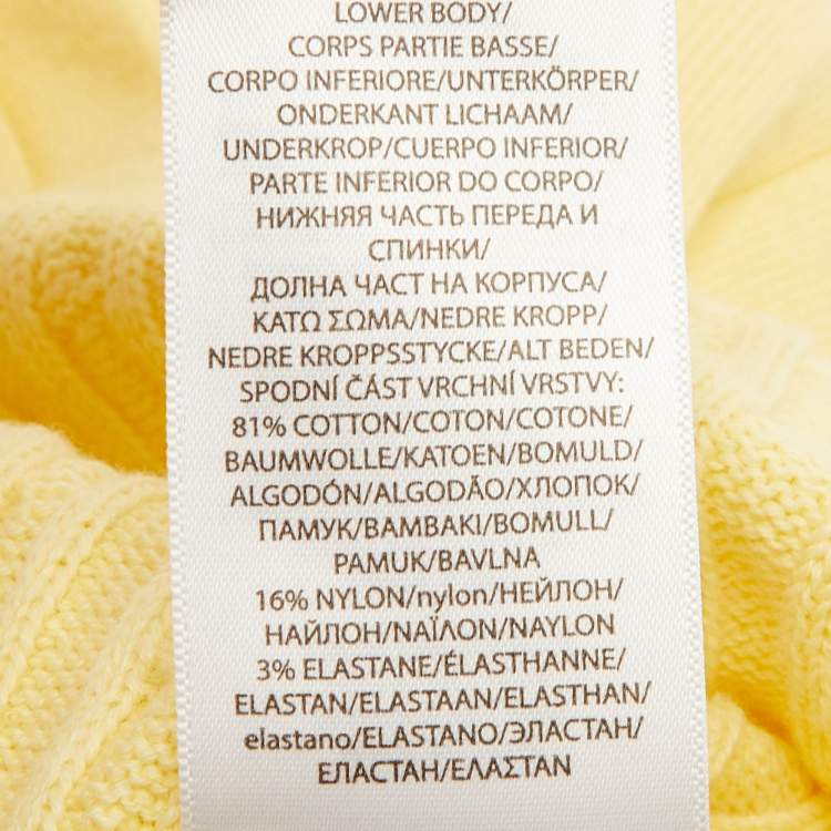 مملوكة مسبقًا Polo Ralph Lauren Kids Yellow Cable Knit Dress Size 3 Yrs