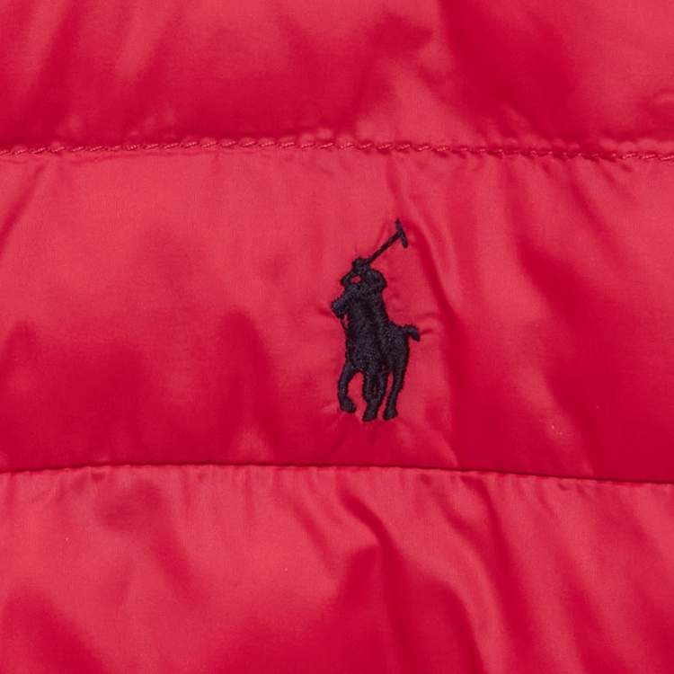 Pre Owned Polo Ralph Lauren Pink/Navy Blue Synthetic P-Layer 2 Reversible Jacket 10-12Yrs