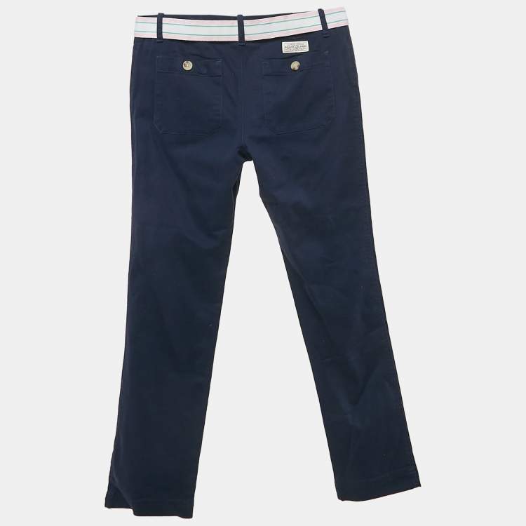 مملوكة مسبقًا Ralph Lauren Kids Navy Blue Gabardine Trousers 12-14 Yrs