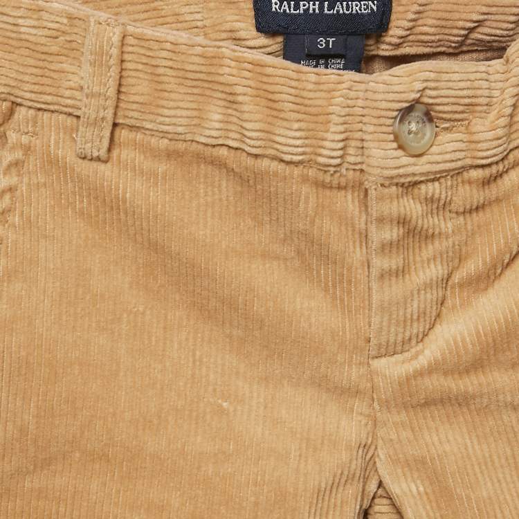 Pre Owned Ralph Lauren Khaki Brown Corduroy Skinny Pants 3 Yrs