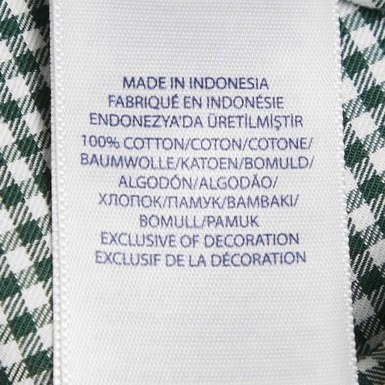 Pre Owned Ralph Lauren Kids Green Gingham Cotton Blake Shirt L (14-16) 