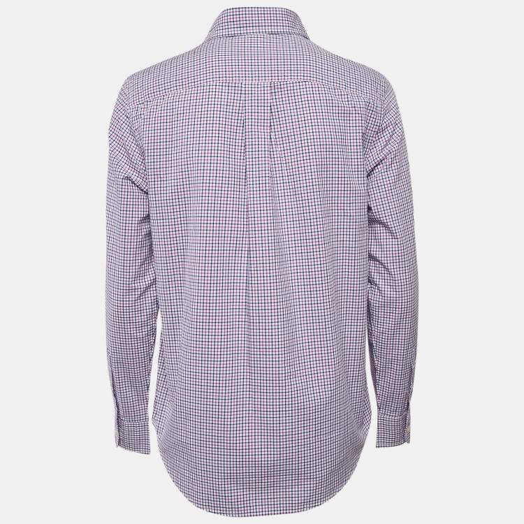 Pre Owned Ralph Lauren Kids Purple Checks Cotton Long Sleeve Shirt 14/16 Yrs 