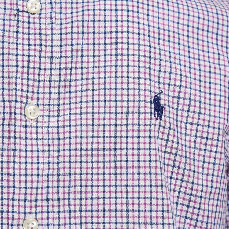 Pre Owned Ralph Lauren Kids Purple Checks Cotton Long Sleeve Shirt 14/16 Yrs 