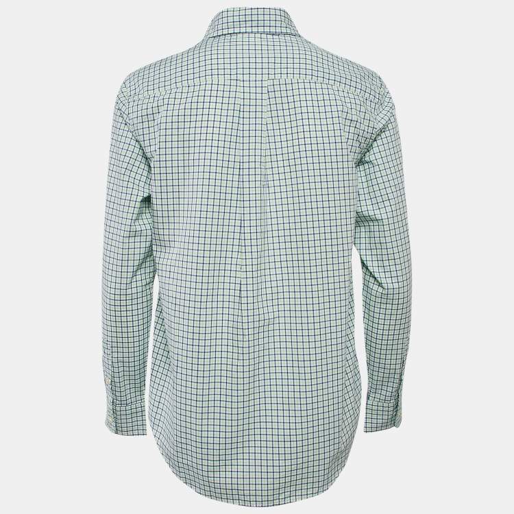 Pre Owned Ralph Lauren Kids Green Check Cotton Long Sleeve Shirt 14/16 Yrs 