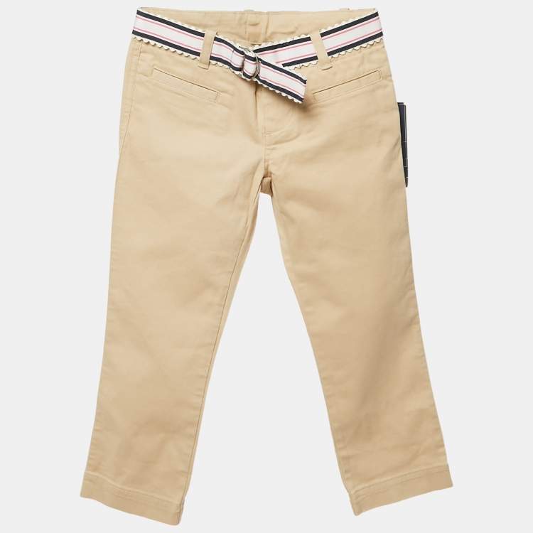 Pre Owned Ralph Lauren Kids Royal Khaki Beige Cotton Chino Slim Pants 3 Yrs