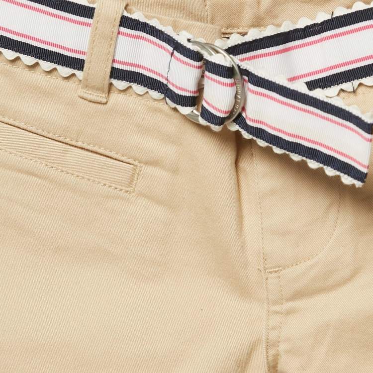 Pre Owned Ralph Lauren Kids Royal Khaki Beige Cotton Chino Slim Pants 3 Yrs