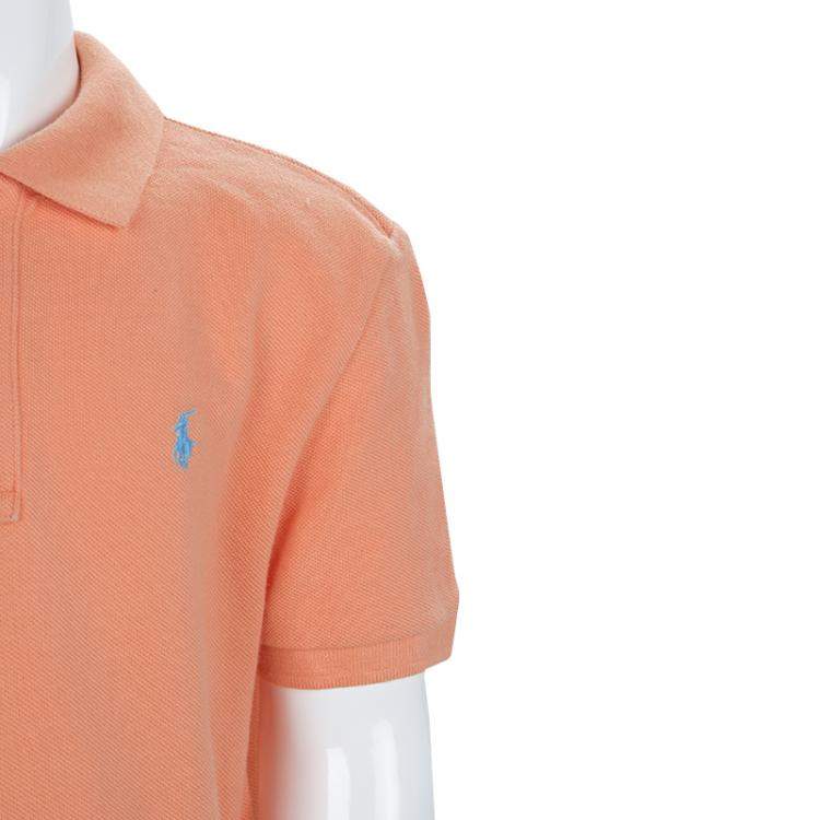 Pre Owned Polo By Ralph Lauren Orange Polo T-Shirt 6 Yrs