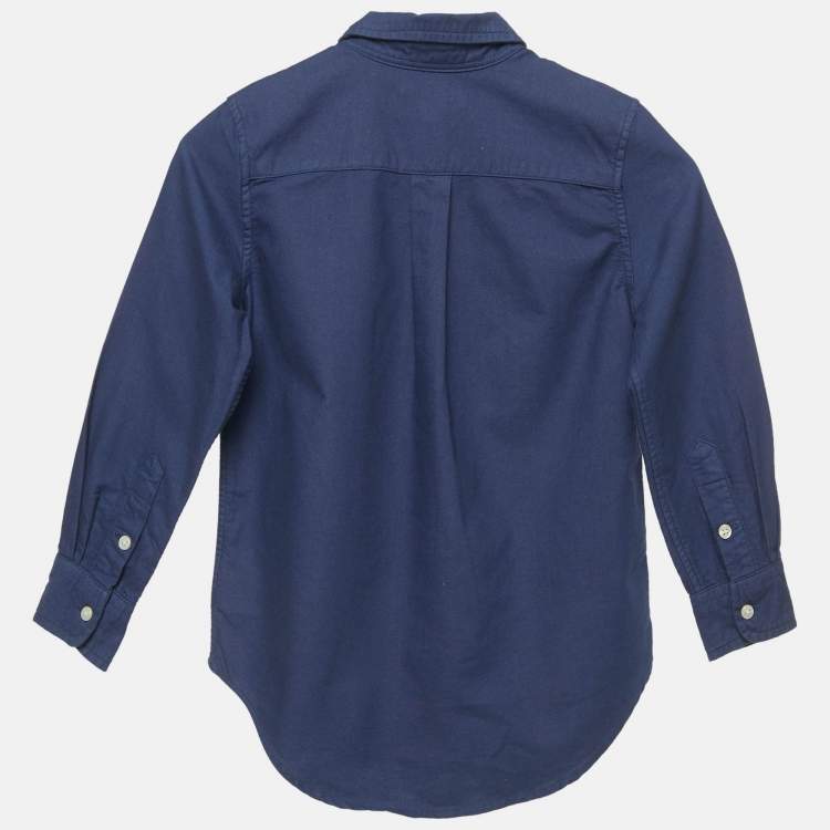 Pre Owned Ralph Lauren Kids Blue Cotton Button Down Shirt 4 Yrs 