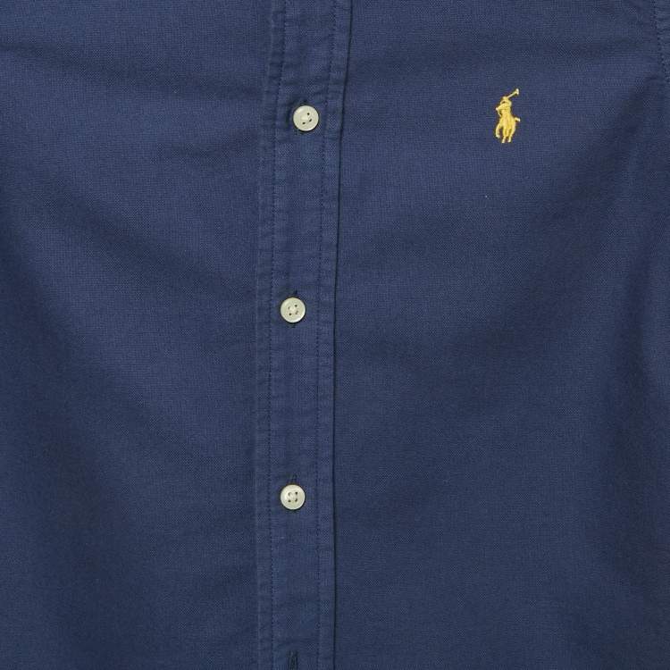Pre Owned Ralph Lauren Kids Blue Cotton Button Down Shirt 4 Yrs 