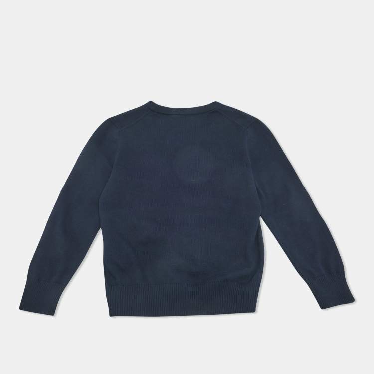 مملوكة مسبقًا Ralph Lauren Kids Navy Blue Wool V-Neck Sweater 4Yrs