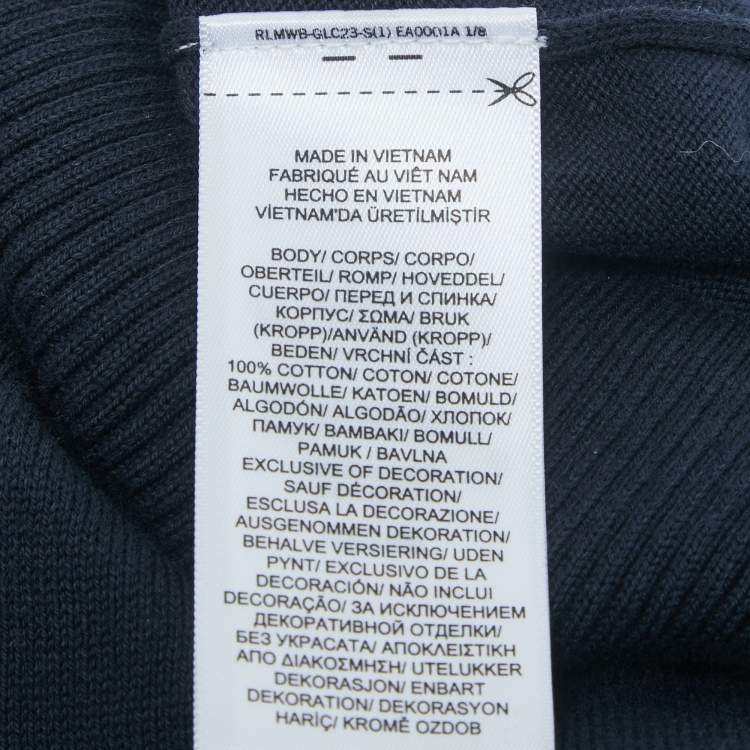 مملوكة مسبقًا Ralph Lauren Kids Navy Blue Wool V-Neck Sweater 4Yrs