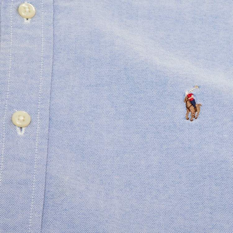 Pre Owned Ralph Lauren Blue Cotton Button Down Shirt Size 14-16 Yrs 