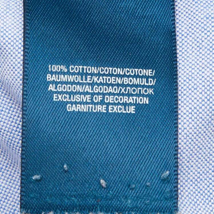 Pre Owned Ralph Lauren Blue Cotton Button Down Shirt Size 14-16 Yrs 