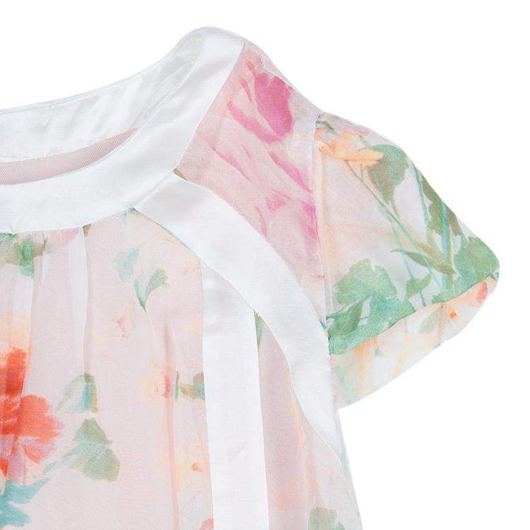 Pre Owned Roberto Cavalli Angels Multicolor Floral Print Silk Dress 6 Yrs