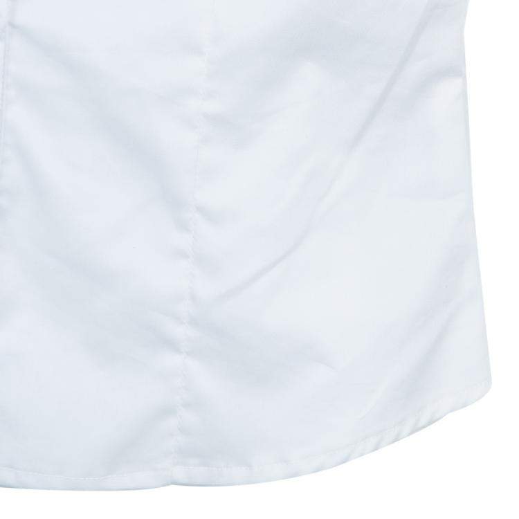 Pre Owned Roberto Cavalli Angels White Ruffle Neck Button Down Shirt 8 Yrs 