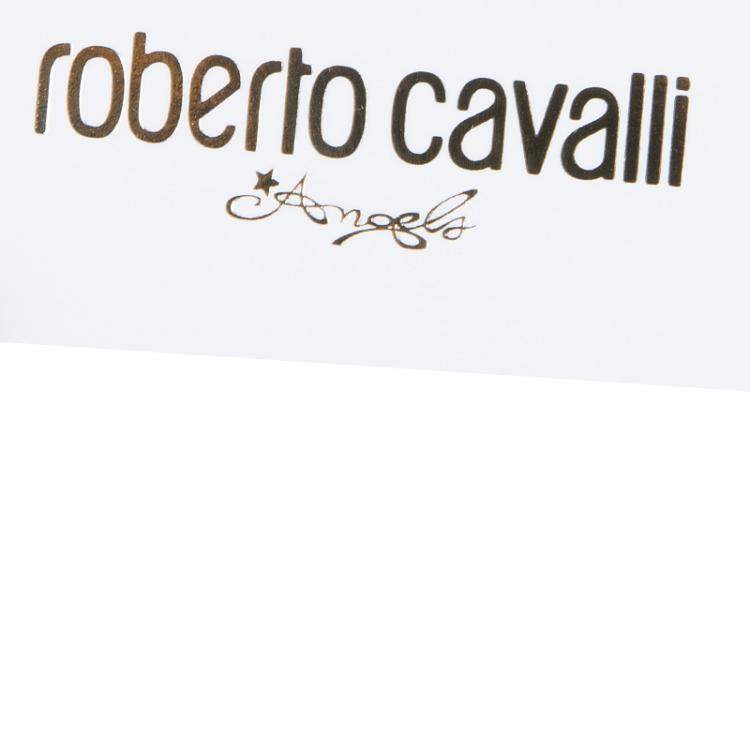 Pre Owned Roberto Cavalli Angels White Ruffle Neck Button Down Shirt 8 Yrs 