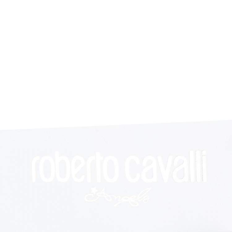 Pre Owned Roberto Cavalli Angels Navy Blue Frill Detail Biker Jacket 8 Yrs 
