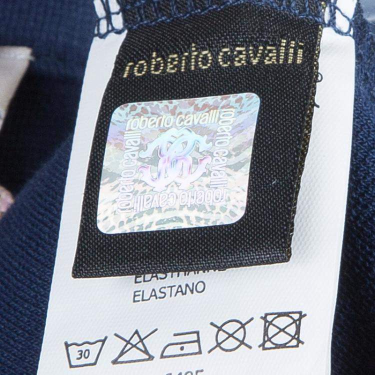 Pre Owned Roberto Cavalli Angels Navy Blue Frill Detail Biker Jacket 12 Yrs 